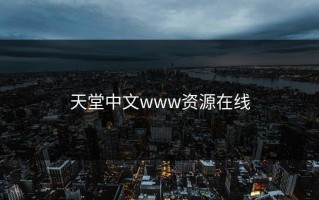 天堂中文www资源在线