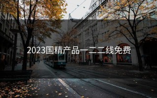 2023国精产品一二二线免费