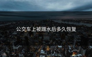 公交车上被蹭水后多久恢复