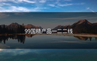 99国精产品一二二线