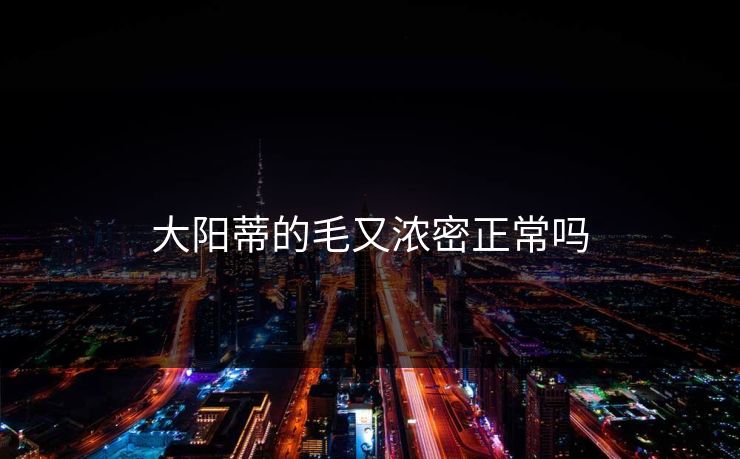 大阳蒂的毛又浓密正常吗-第1张图片-17c网页版入口 - 免费日韩影视播放
