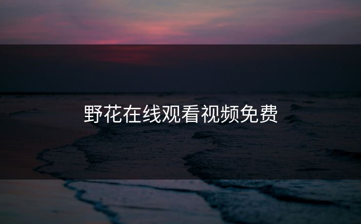 野花在线观看视频免费-第1张图片-17c网页版入口 - 免费日韩影视播放